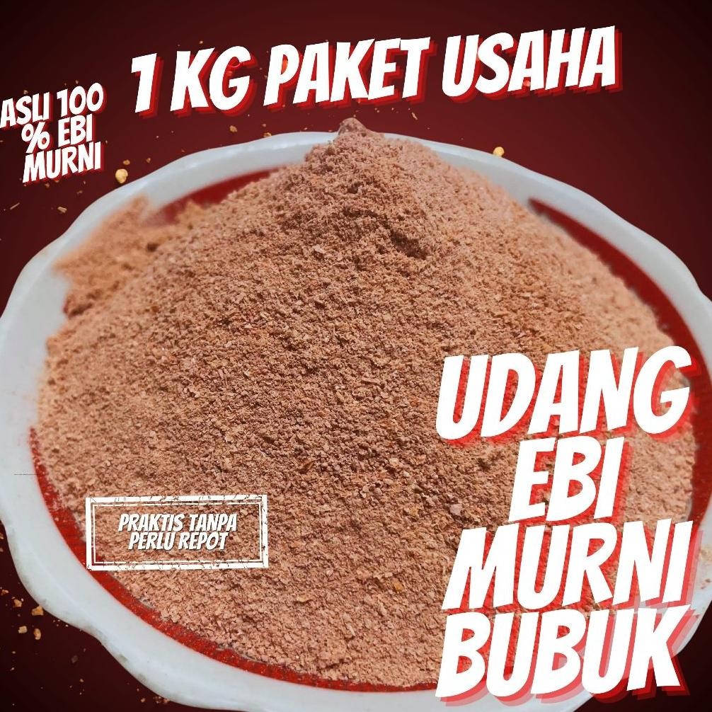 

Ebi Udang Bubuk Paket 1 Kg Murni 100 % Murni Higienis Untuk Pelengkap Masakan Bumbu Dapur Nugi