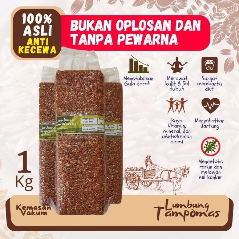 

Beras Merah Asli Lumbung Tampomas Kualitas Terbaik Kemasan FoodGrade Microbafilter GRATIS BUBBLEWRAP Nugi