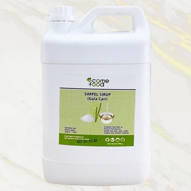 

Comefood Simple Syrup Gula Putih Cair / Tangmi Mixue 3kg Asli Premium Murag Agen Grosir Nugi