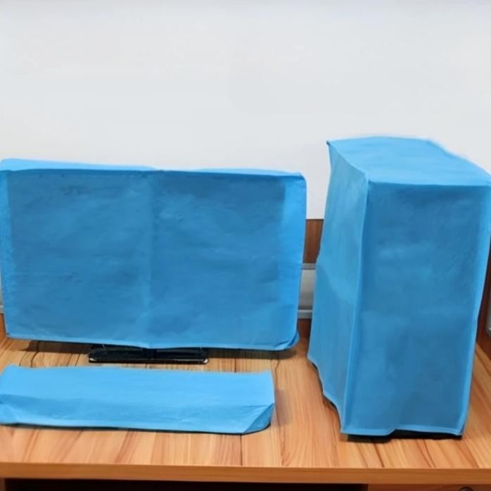 [PRE ORDER] Cover Komputer Full Set Monitor CPU Keyboard Free Custom Ukuran Nugi