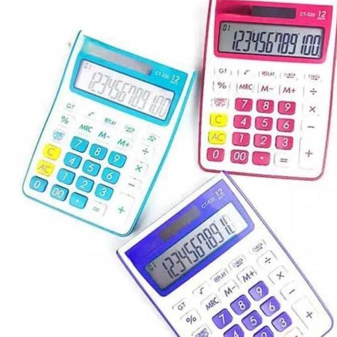 

KALKULATOR SDC - 520 WARNA 12 DIGIT CHECK CORRECT MANIS COLOUR CALCULATOR CT RB2