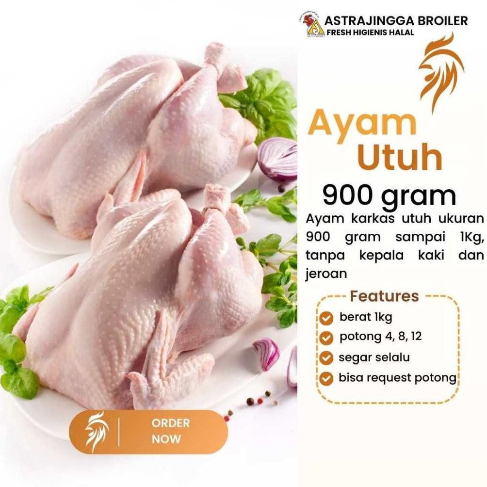 

Ayam karkas broiler utuh 0,9 - 1kg astrajingga broiler Nugi
