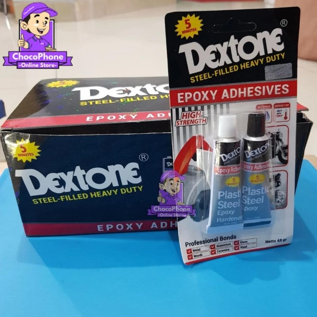 Lem Dextone 5 Menit 48gr Epoxy Hardener Adhesive Lem Besi Kayu Plastik Epoxy Steel Super Kuat