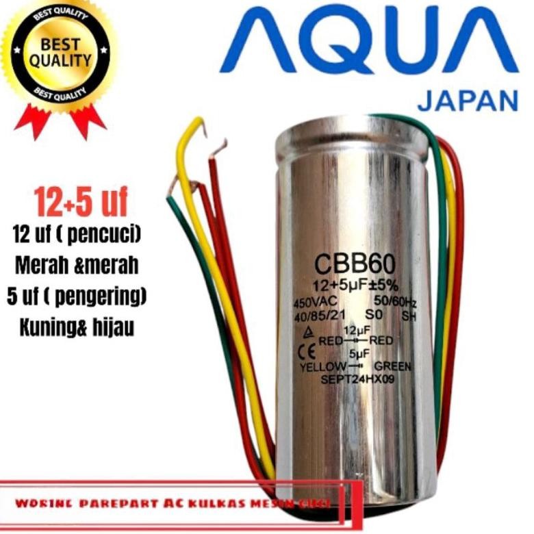 KAPASITOR MESIN CUCI AQUA CAPASITOR MESIN CUCI 2 TABUNG AQUA 6KG - 14 KG Nugi