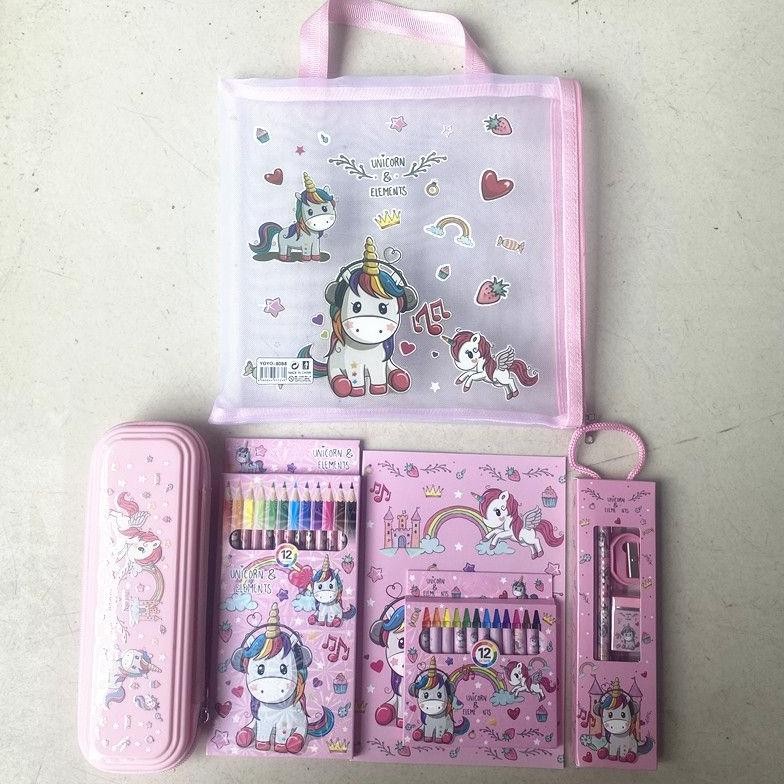 

Et-12 [Serbalakuofficial](Ktps.11)Kotak Pensil Sett / Study Set Stationery Set Alat Tulis Sekolah Anak Set Atk Motif Et-12