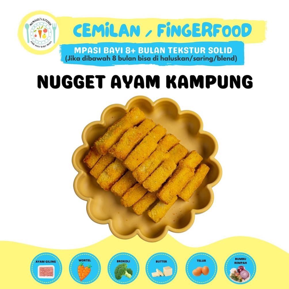

NUGGET AYAM KAMPUNG SEHAT UNTUK BAYI & BALITA / FINGER FOOD (FROZEN,NON MSG, GULA, GARAM) Nugi