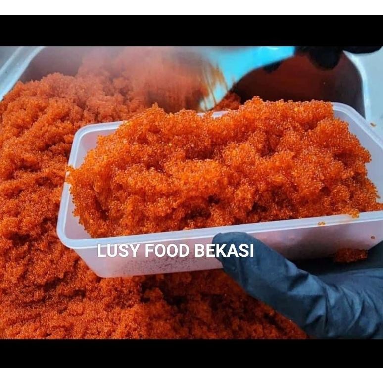 

Telor ikan Flying fish roe~Tobiko orange Premium 500gr Halal Nugi