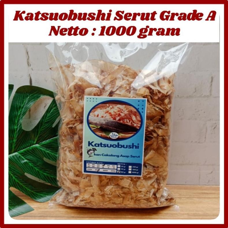 

Katsuobushi Grade A Kemasan 1kg /1000 gr / Katsuobushi / Ikan Cakalang / Ikan Serut / Ikan Asap Serut / Taburan Takoyaki Onomiyaki / Bonito flakes HALAL Nugi