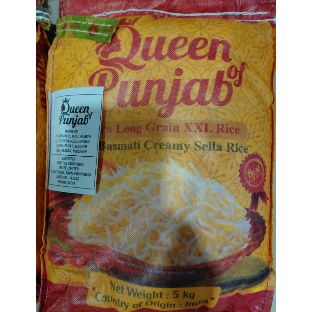 

BERAS BASMATI INDIA " QUEEN PUNJAB" kemasan original 5 kg Nugi