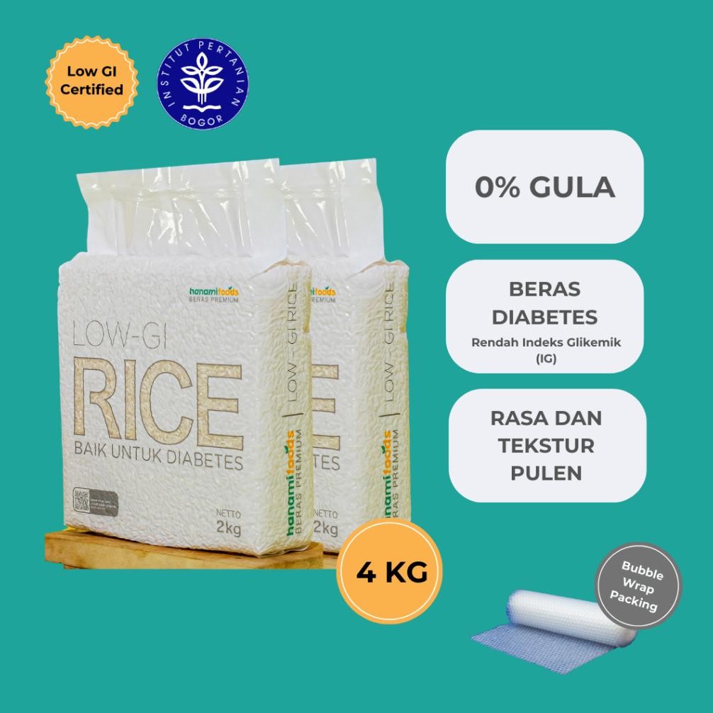 

Beras Putih Premium 4Kg - Beras Diabetes RendahIGHanamiRice Nugi