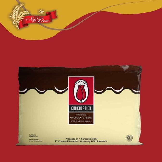 

Tulip Dark Chocolate Filling / Chocolate Paste / Pasta Cokelat 1 Kg Nugi