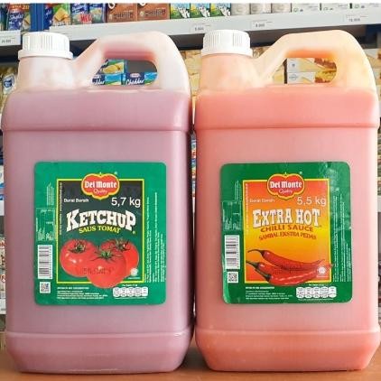 

Delmonte Saus Extra Hot Derigen 5,5Kg / Saus Tomat Jerigen 5,7Kg Nugi