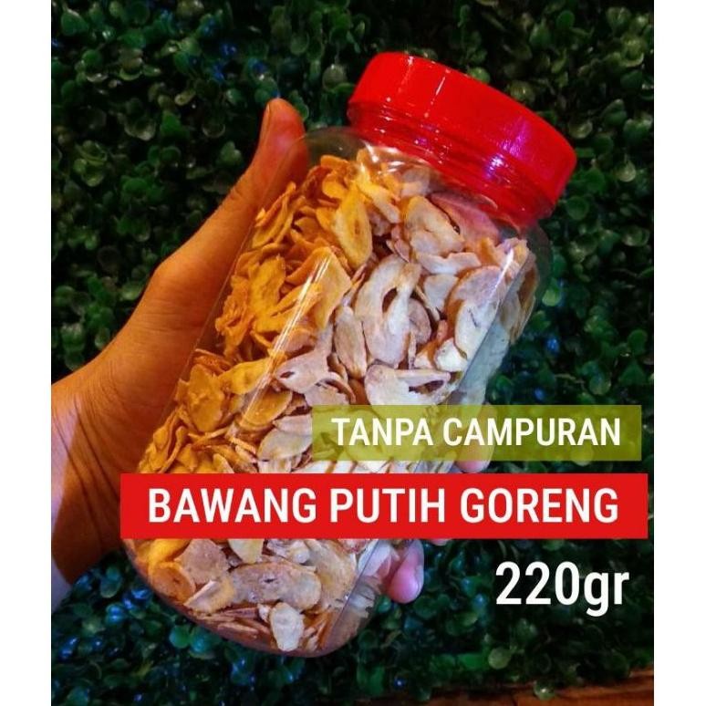 

Bawang Putih Goreng Toples Asli Murni Tanpa Campuran Kemasan 120gr , 200gr , 220gr Nugi
