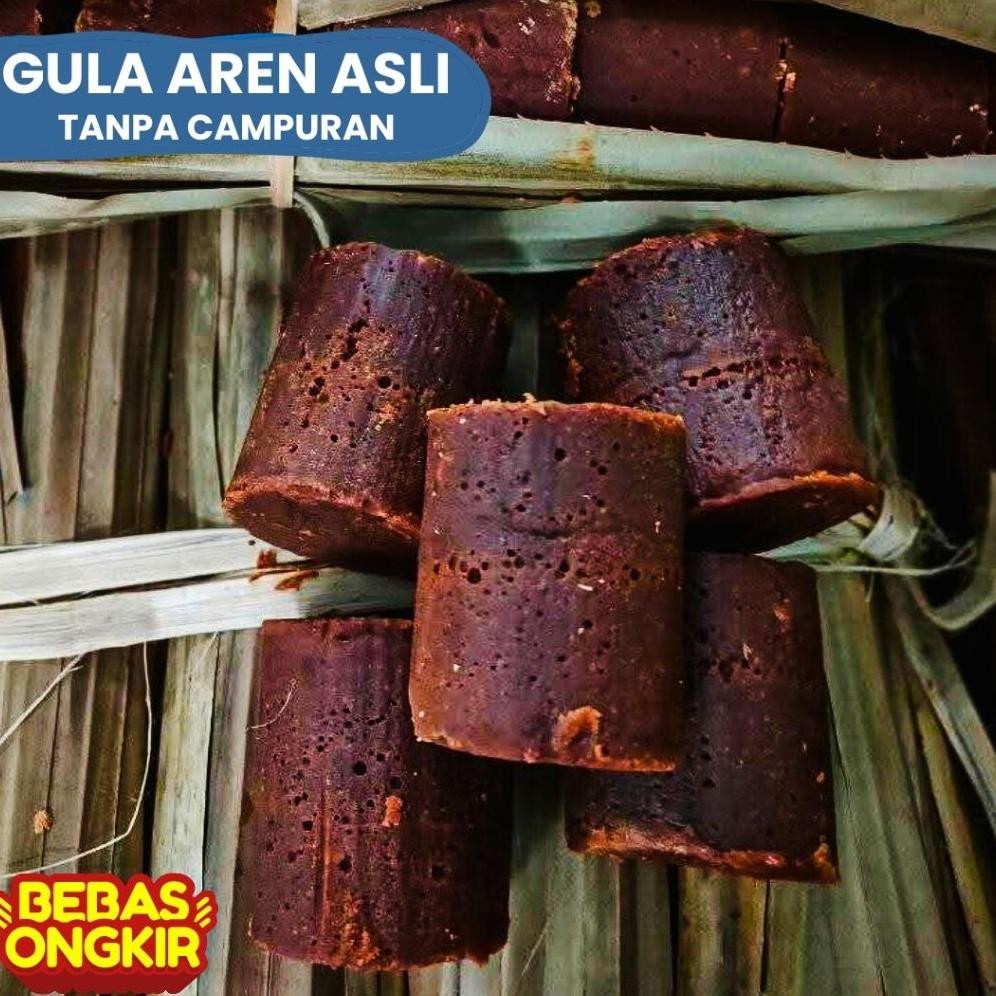 

(1Kg) GULA AREN ASLI 100% TANPA CAMPURAN KHAS NARINGGUL JAWA BARAT / BUNGKUS DAUN / HALAL Nugi