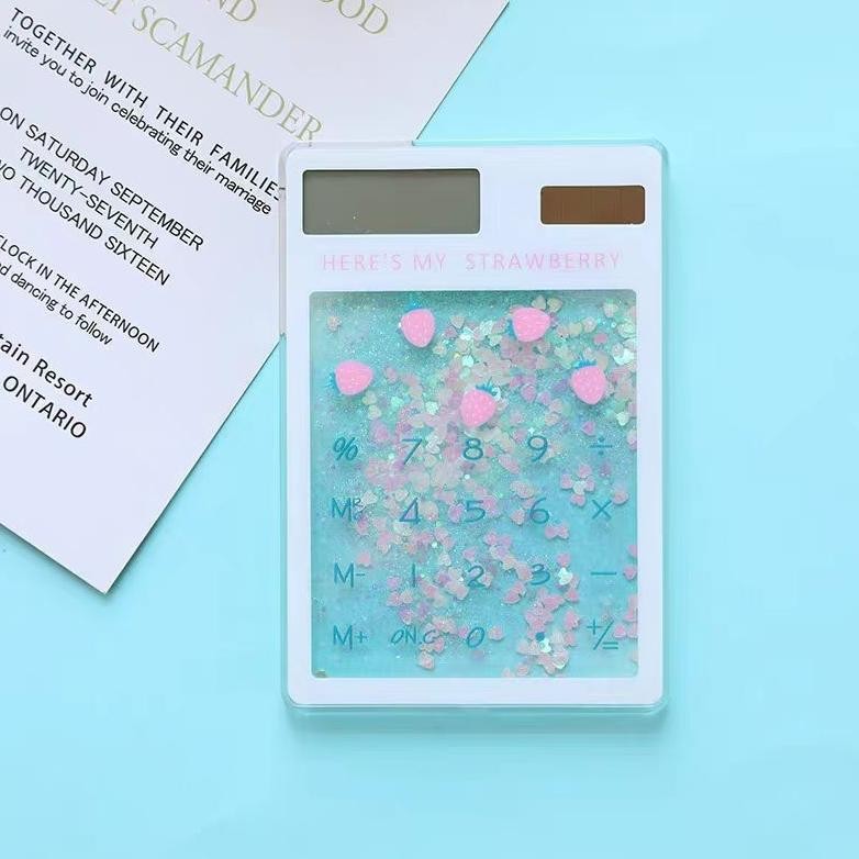 

VIRAL KALKULATOR MINI DESIGN AESTHETIC TRANSPARAN 8 DIGIT DENGAN GLITTER CANTIK / KALKULATOR PORTABLE MINI / CHIC TRANSPARENT MINI CALCULATOR WITH GRITTER RB2