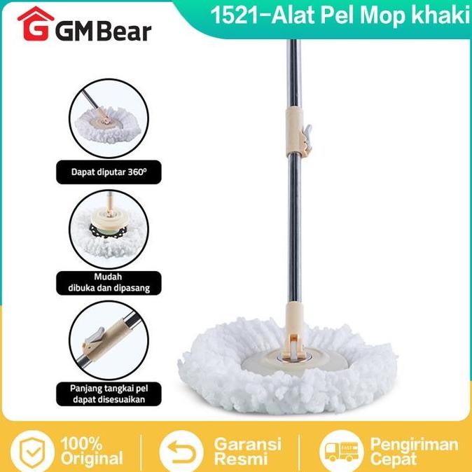 GM Bear Tongkat Set + Kain Pel 1521 - Mop Stick Set with HEADMOP