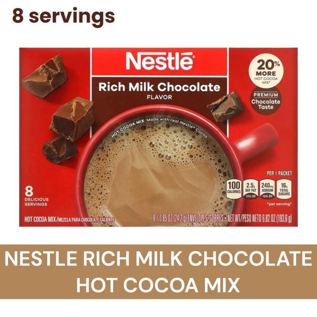 

READY STOCK NESTLE RICH MILK CHOCOLATE 6.82 OZ | HOT COCOA MIX | PRODUCT OF USA