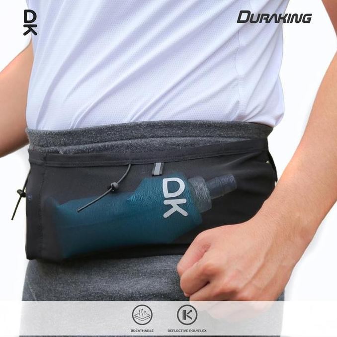 Baru Duraking Running Belt Sabuk Lari Unisex Sporty Travel Waist Bag Black
