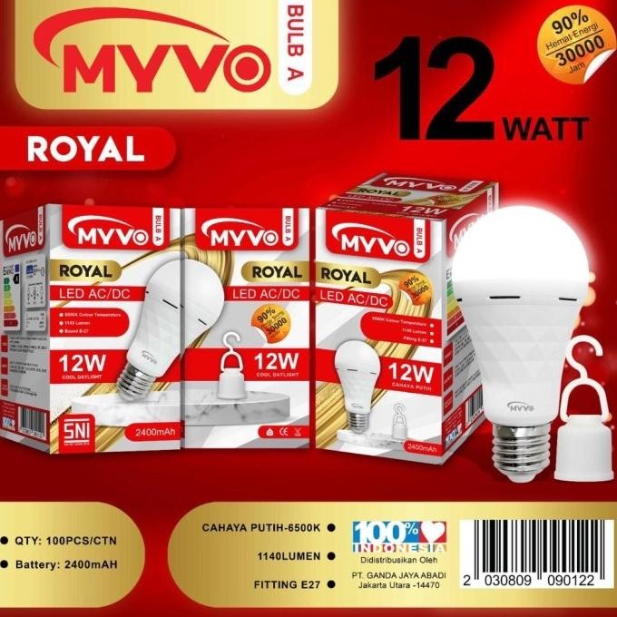 BOHLAM EMERGENCY MYVO ROYAL 12W 12 WATT LAMPU EMERGENCY LED MYVO ROYAL BOHLAM LED EMERGENCY AC/DC BO