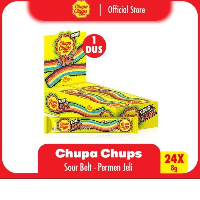

Baru Chupa Chups Sour Belt Permen Asam Manis - 1 Box
