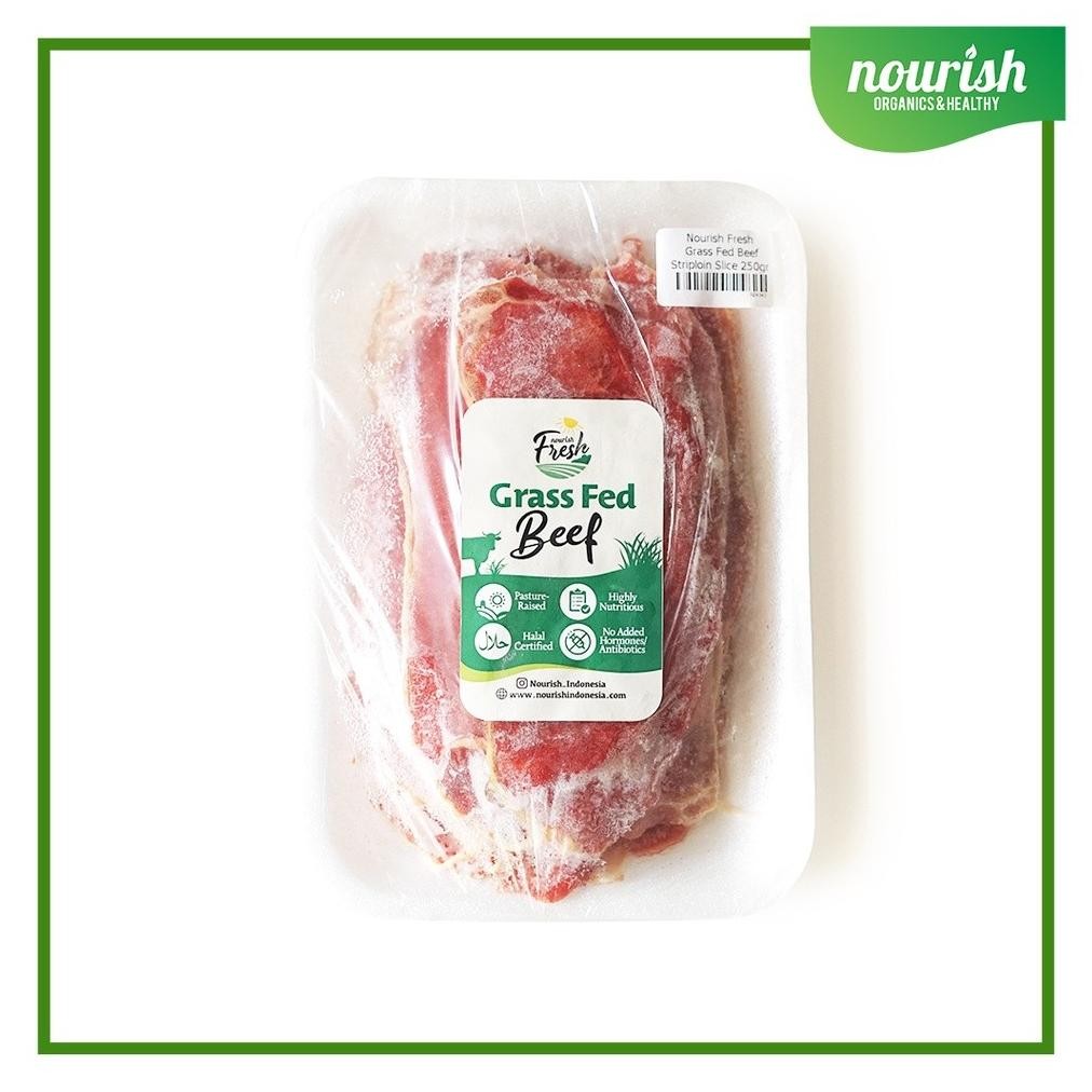 

Grass Fed Beef Striploin Slice (250 Gr) Daging Slice Premium Grassfed Nugi