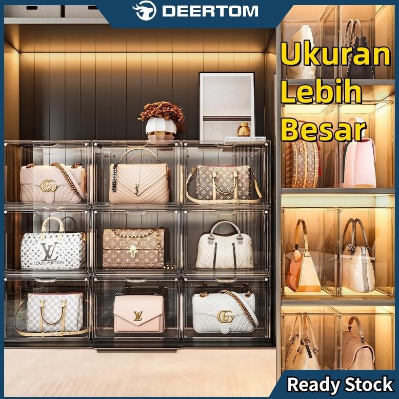 SPESIAL DISKON New Product Discounts Akrilik Bag Acrylic Transparent Storage XL Besar Display Box Ko