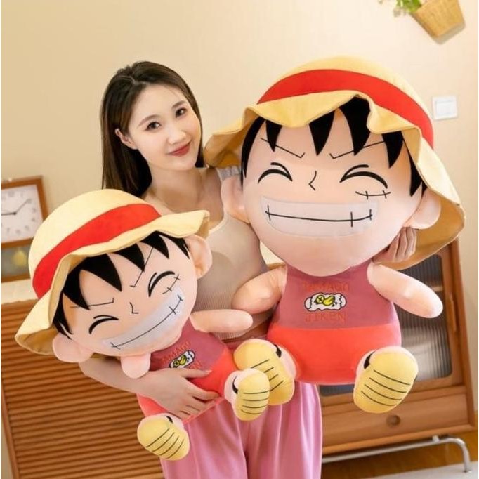 Siap Kirim Boneka One Piece Chopper & Luffy Jumbo 40cm - Hadiah Anak Anime Doll