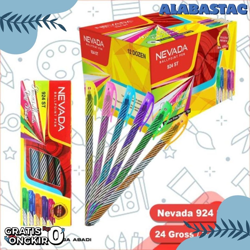 

Bolpen Ulir Nevada 12 Pcs Tinta Hitam Nyaman Terlengkap Dan Termurah