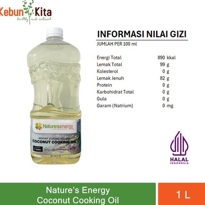 

Nature'S Energy Coconut Cooking Oil 1L - Minyak Kelapa Untuk Goreng Sehat Diskon!