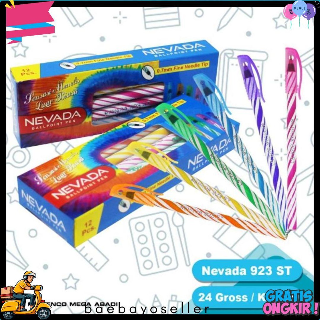 

Bolpen Ulir Nevada 12 Pcs Tinta Hitam Nyaman Terlaris! Produk Ini Banyak Dicari