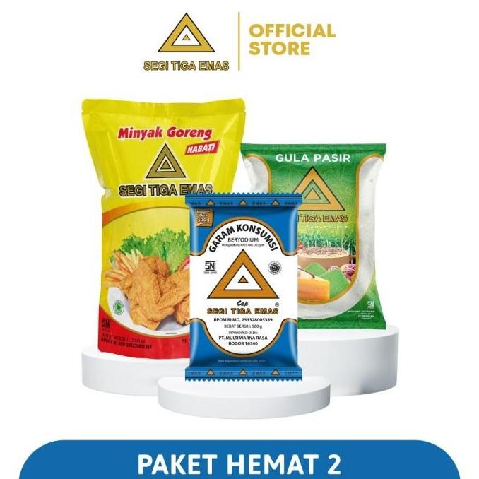 

Paket Hemat Jumbo Minyak Goreng Segitiga Emas 1L + 2L Diskon!