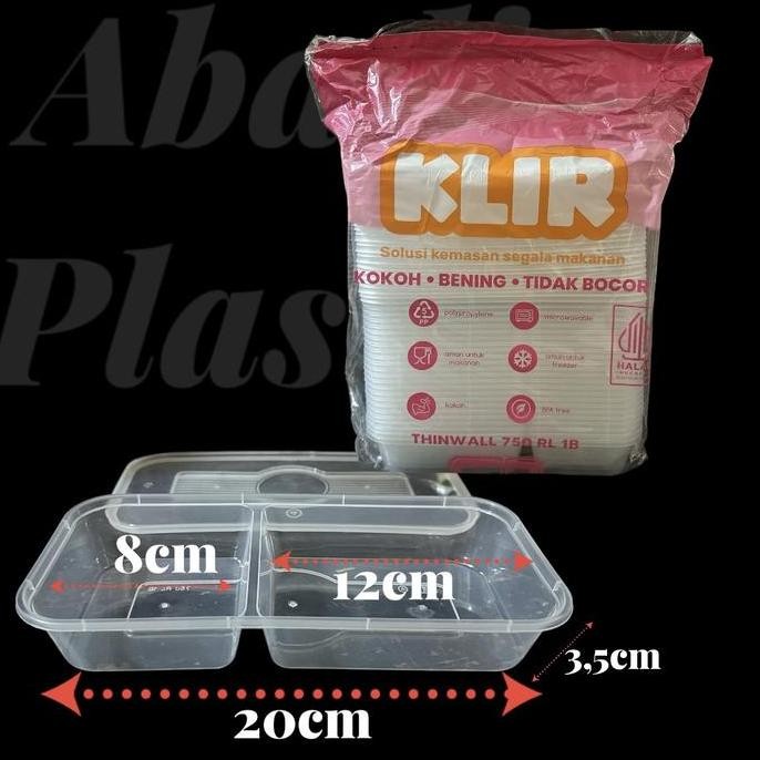 THINWALL LONG RECTANGLE SEKAT 2/THINWALL 750 ML-25PCS