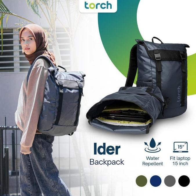 [ SKULOLS ] Torch Tas Ransel Punggung Pria Wanita - Backpack Rain Cover Ider