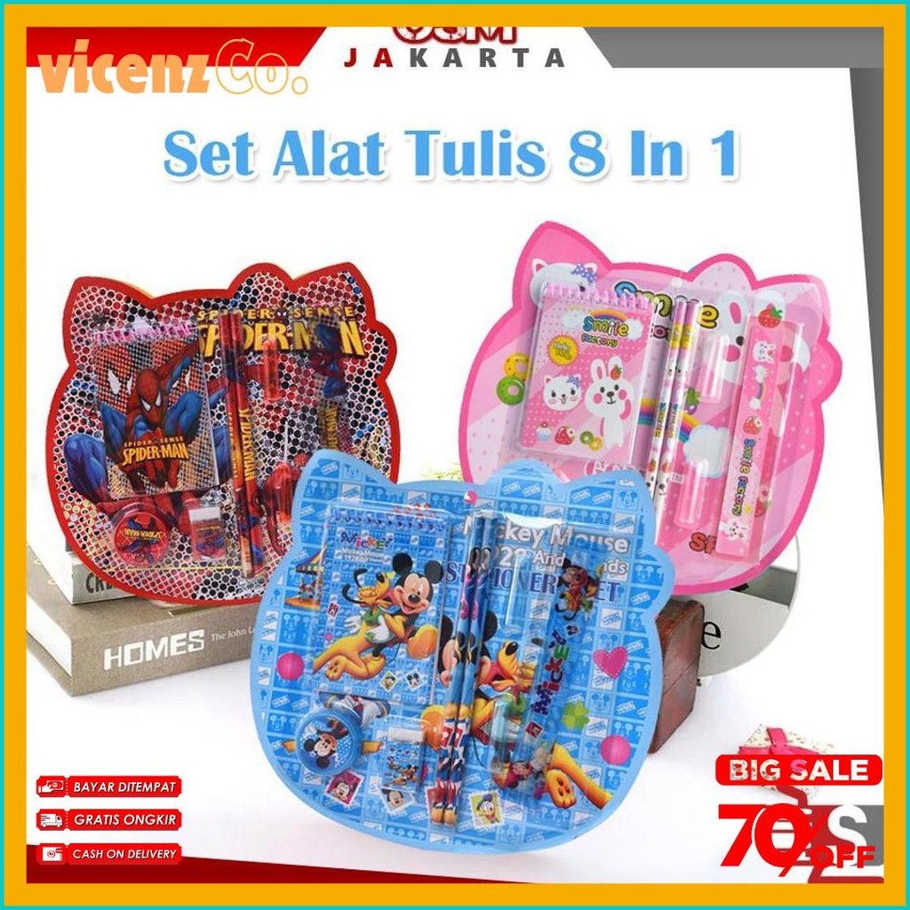 

Osm Jkt S5931 Stationary Set Karakter Kartun / Set Alat Tulis 8 In 1 / Set Alat Tulis Kartun Lucu / Stationery Set 8 In 1 Lucu Terlengkap Dan Termurah