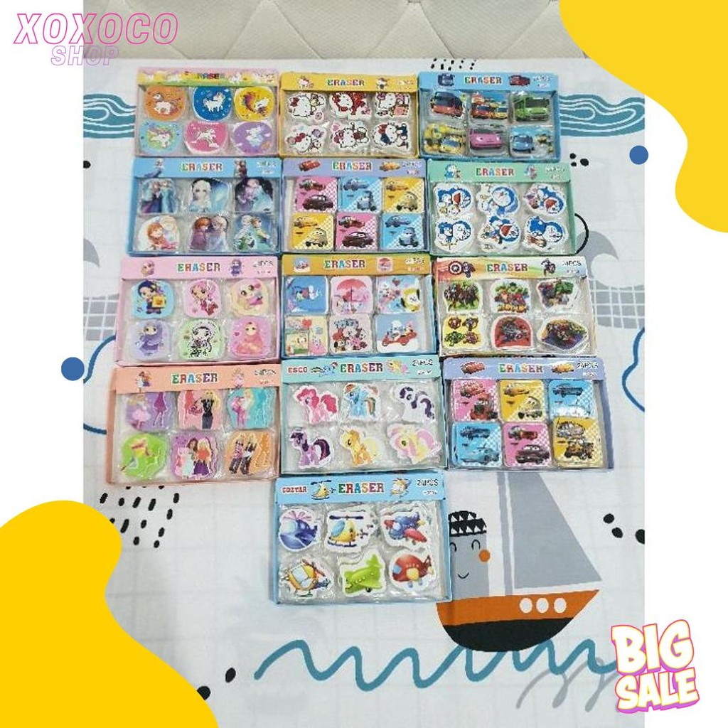 

(24Pc) Penghapus Murah/Hapusan Karakter/Stip Fancy/Ob Kecil(((Baca Keterangan!!!))) Terlengkap Dan Termurah