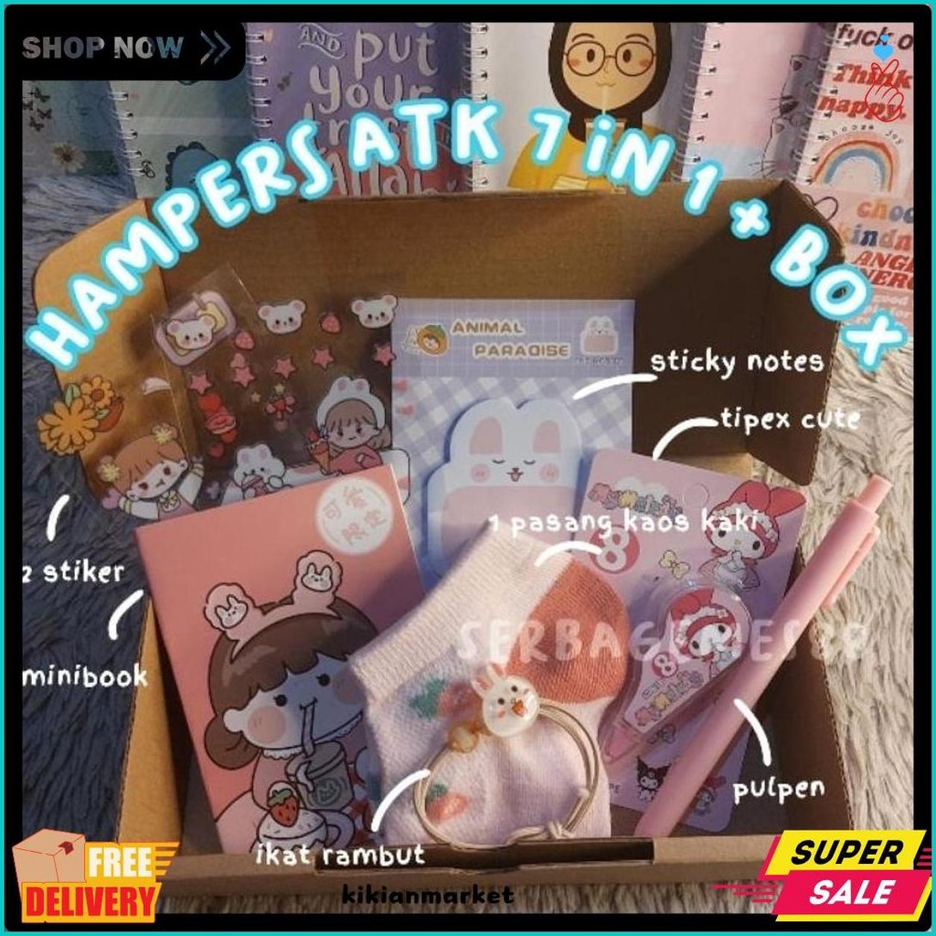 

Serbagemes88 - Set Alat Tulis 7 In 1 Lengkap / Gift Hampers Kado Hadiah Sekolah / Stationery Set Hadiah Lucu Wisuda / Kado Ulang Tahun Cewek / Hampers Murah / Gift Box Lucu / Stationery Set Aesthetic / Paket Alat Tulis Anak / Kado Unik Perempuan Diskon