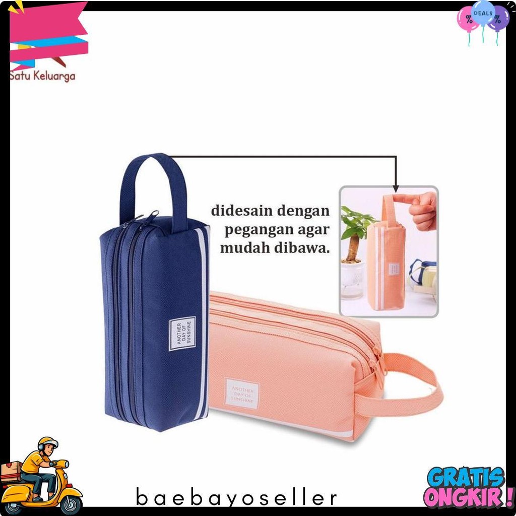 

Satu Keluarga Tempat Alat Tulis Perlengkapan Sekolah 2 Sisi A80 Kotak Pensil Tempat Bolpen Dompet Pensil Stationery / Make Up PouchKosmetikTravel Terlaris! Produk Ini Banyak Dicari