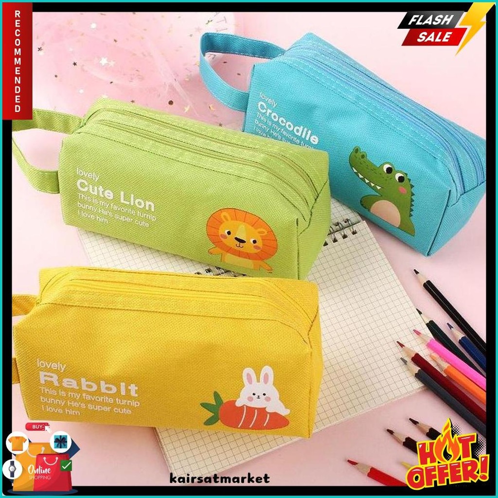 

Tempat Pensil/ Tempat Pensil & Alat Tulis Ritsleting Ganda/Dompet Pensil 2 Sleting Flash Sale! Diskon Hingga 70%