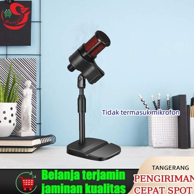 Tersedia Stand Microphone Meja Pendek Logam - Dudukan Mic Rapat & Conference