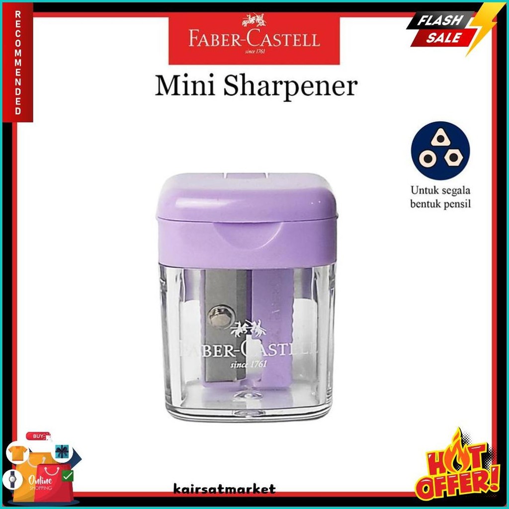 

Rautan Pensil Faber Castell / Sharpener Mini Box / Serutan 4 Warna Terlengkap Dan Termurah