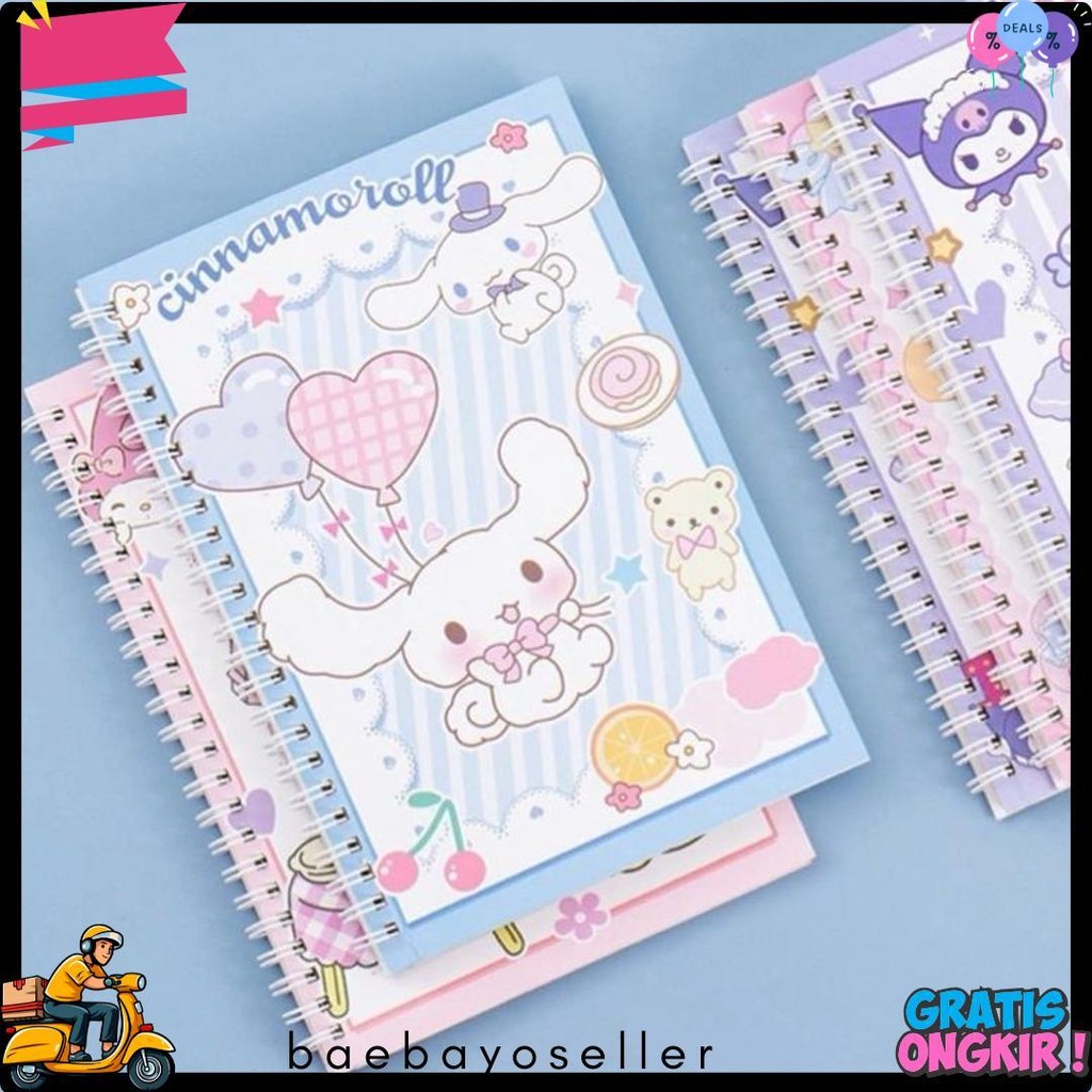 

Stv Buku Tulis A5 Karakter Sanrio & Labubu Isi 60 Lembar / Ring Book Model Cinnamoroll Kuromi Melody Labubu Buku Sekolah Anak A5 Terlaris! Produk Ini Banyak Dicari
