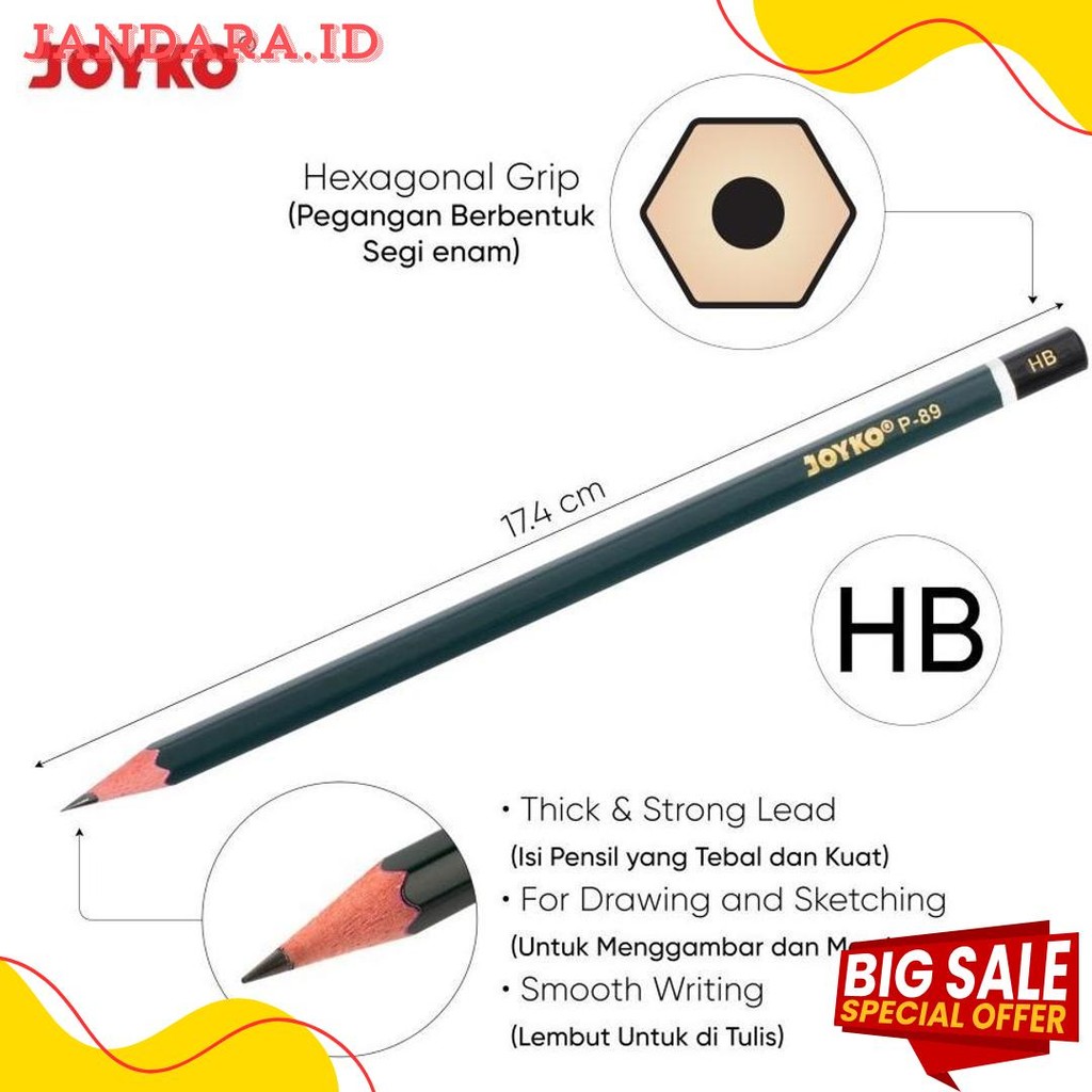 

Pensil Joyko P-89 Hb 1 Box 12 Pcs Diskon Setengah Harga