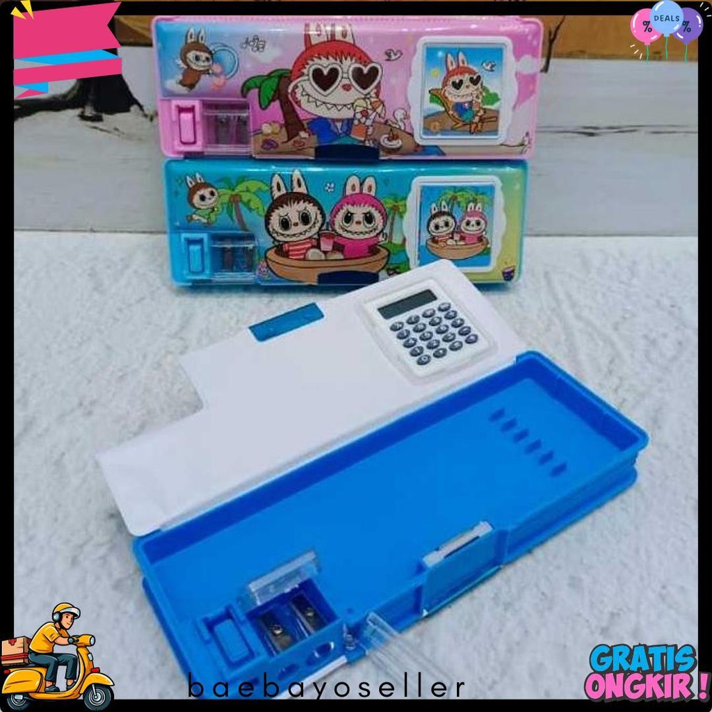 

Kotak Pensil Ada Kalkulator/Pencil Case Kalkulator/Tempat Pensil Magnet Kalkulator Diskon