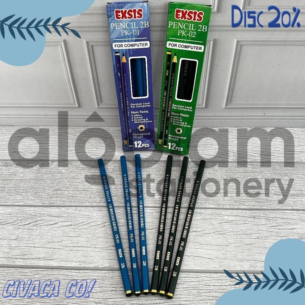 

Selusin (12 Pcs) Pensil 2B Exsis Bentuk Hexagonal Flash Sale! Diskon Hingga 70%