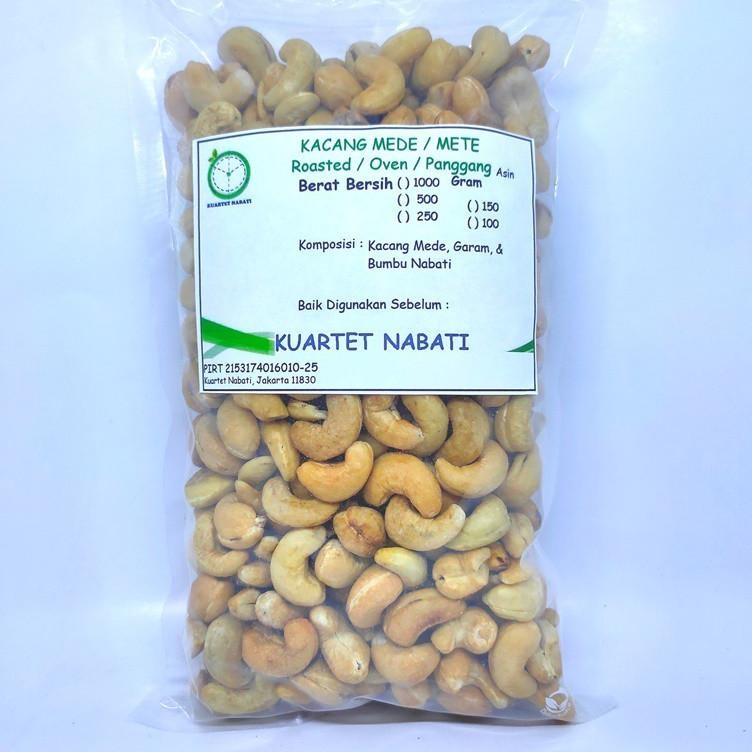 

1000gr Roasted Mede Utuh Size Sedang - Besar Mete Sulawesi Rasa ASIN - Cashew Nut - Salted - Vegan
