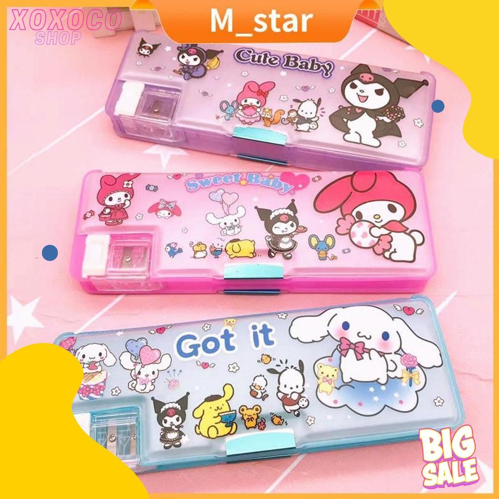 

Tempat Pensil Magnet Karakter 2 Sisi Dengan Rautan Mini / Kotak Pensil Magnet Karakter / Pensil Case Sanrio Kuromi Lucu Terlengkap Dan Termurah