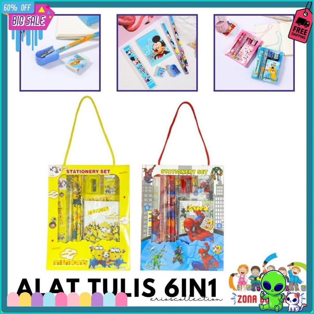

Zbh Alat Tulis Set 6In1 Stationery Set Lucu Karakter Set Perlengkapan Alat Tulis Sekolah Anak-Anak Tk Murah Import Flash Sale! Diskon Hingga 70%