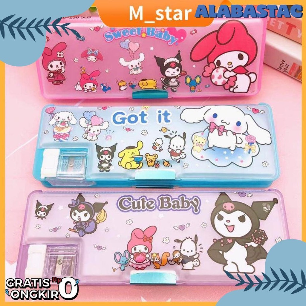 

Tempat Pensil Magnet Karakter 2 Sisi Dengan Rautan Mini / Kotak Pensil Magnet Karakter / Pensil Case Sanrio Kuromi Lucu Diskon Setengah Harga