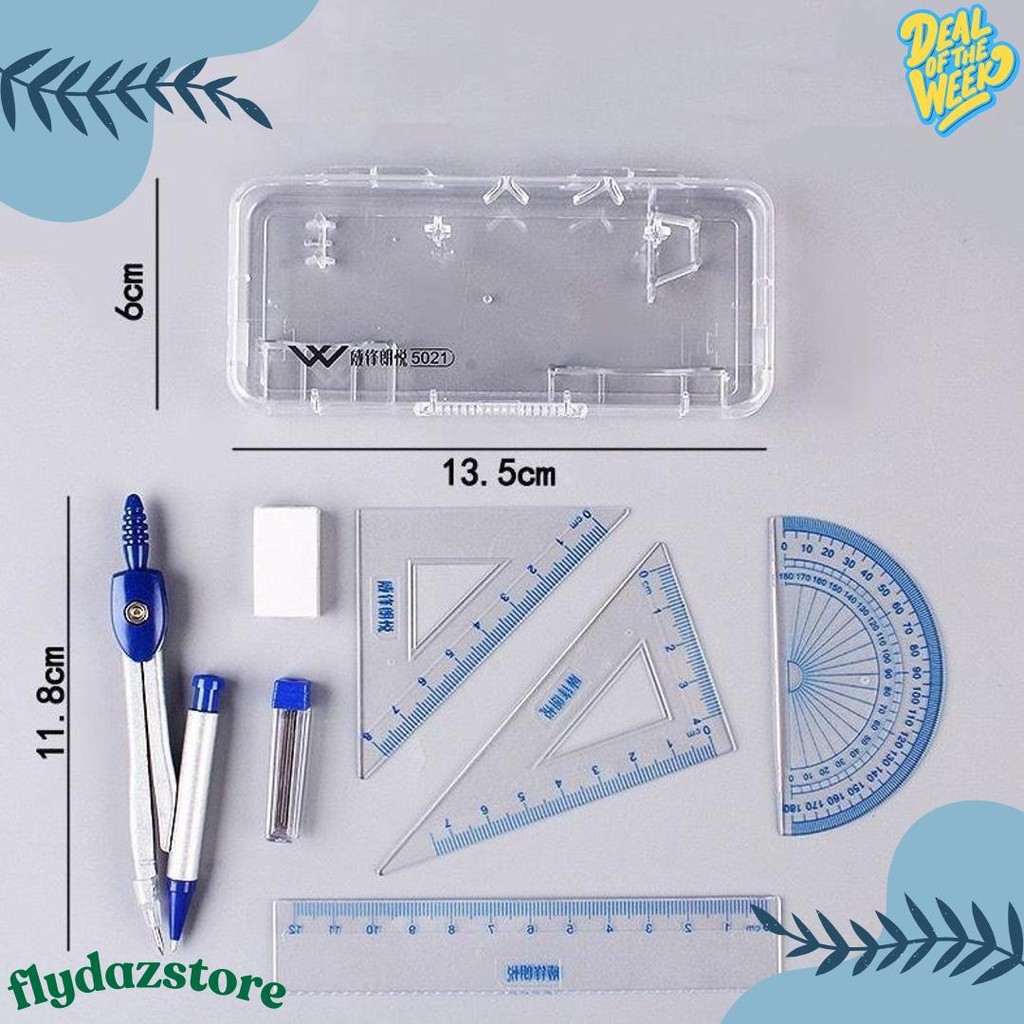 

Set Kompas/Set Matematika/Set Penggaris/Jangka Set/Compass Set/Jangka Sekolah Terlaris! Produk Ini Banyak Dicari