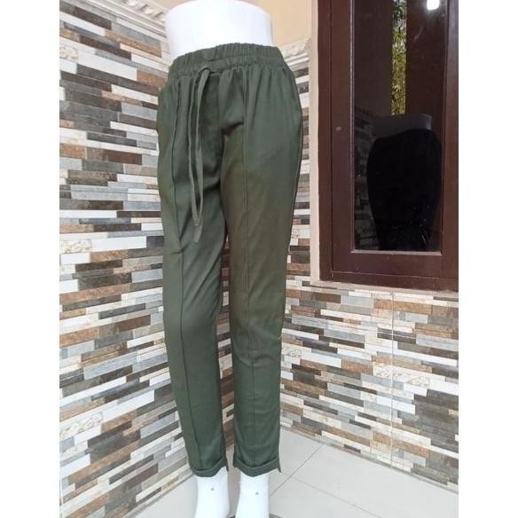 celana baggy pants bahan katun twill size standar-jumbo